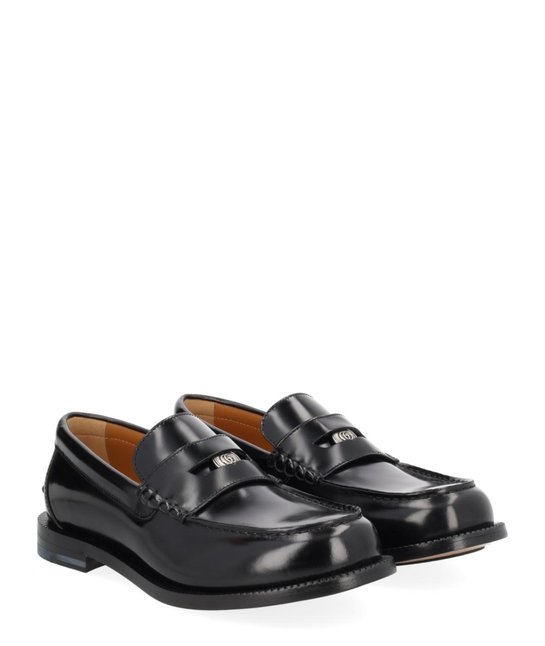 GUCCI Черные кожаные лоферы, фото 2