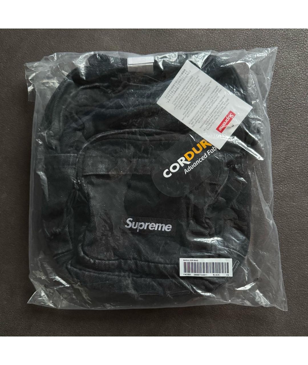 SUPREME Черная деним сумка на плечо, фото 3