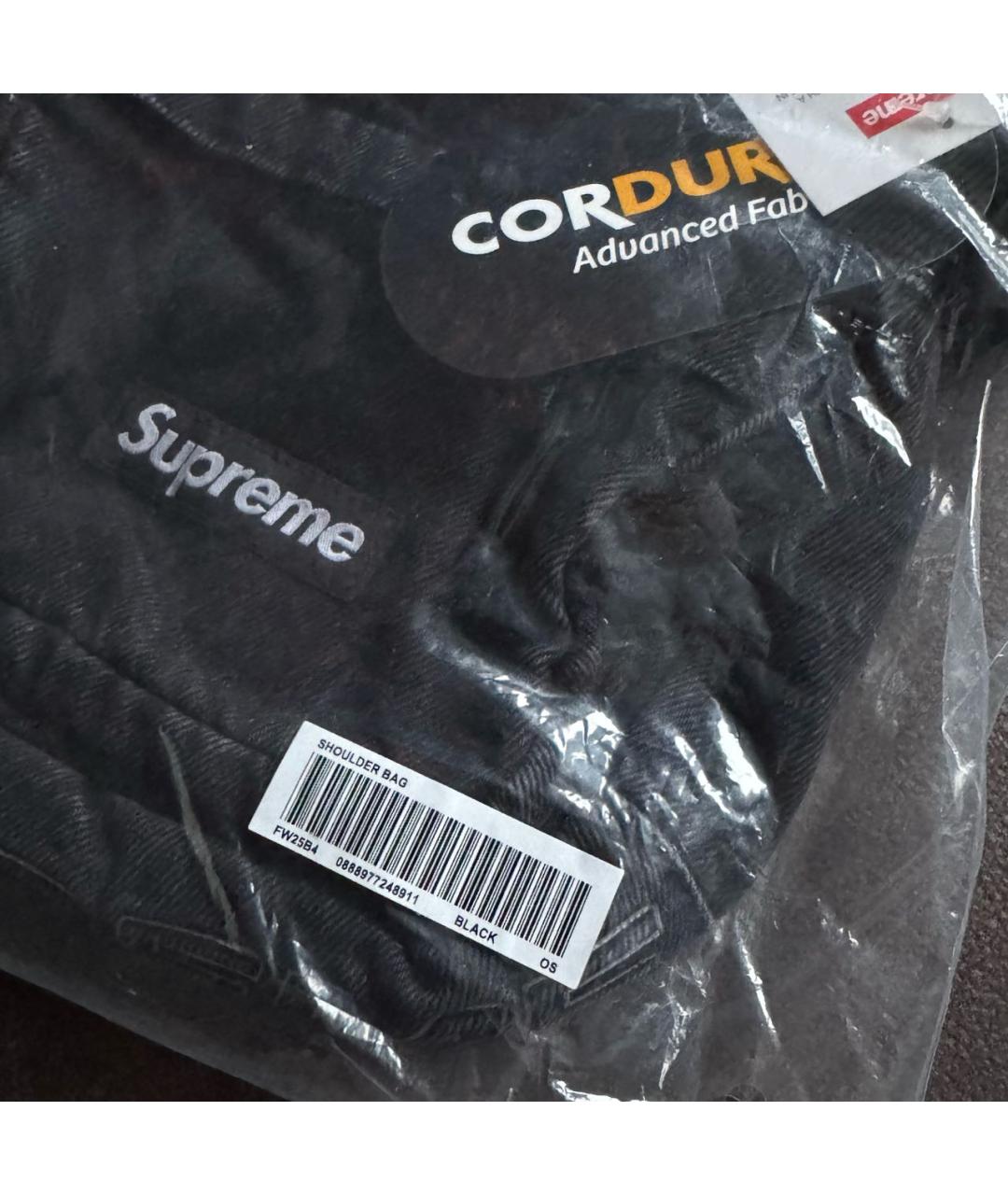 SUPREME Черная деним сумка на плечо, фото 4