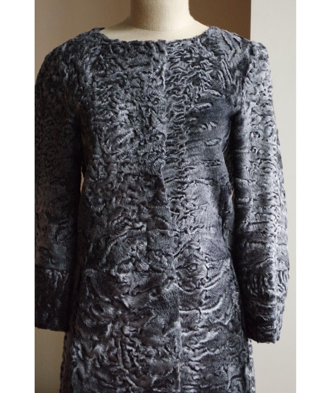 MARNI Серая меховая шуба, фото 2