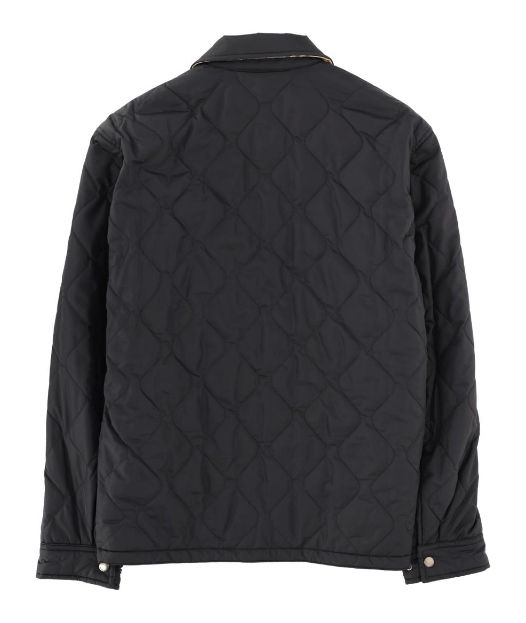 BURBERRY Черная полиамидовая куртка, фото 2