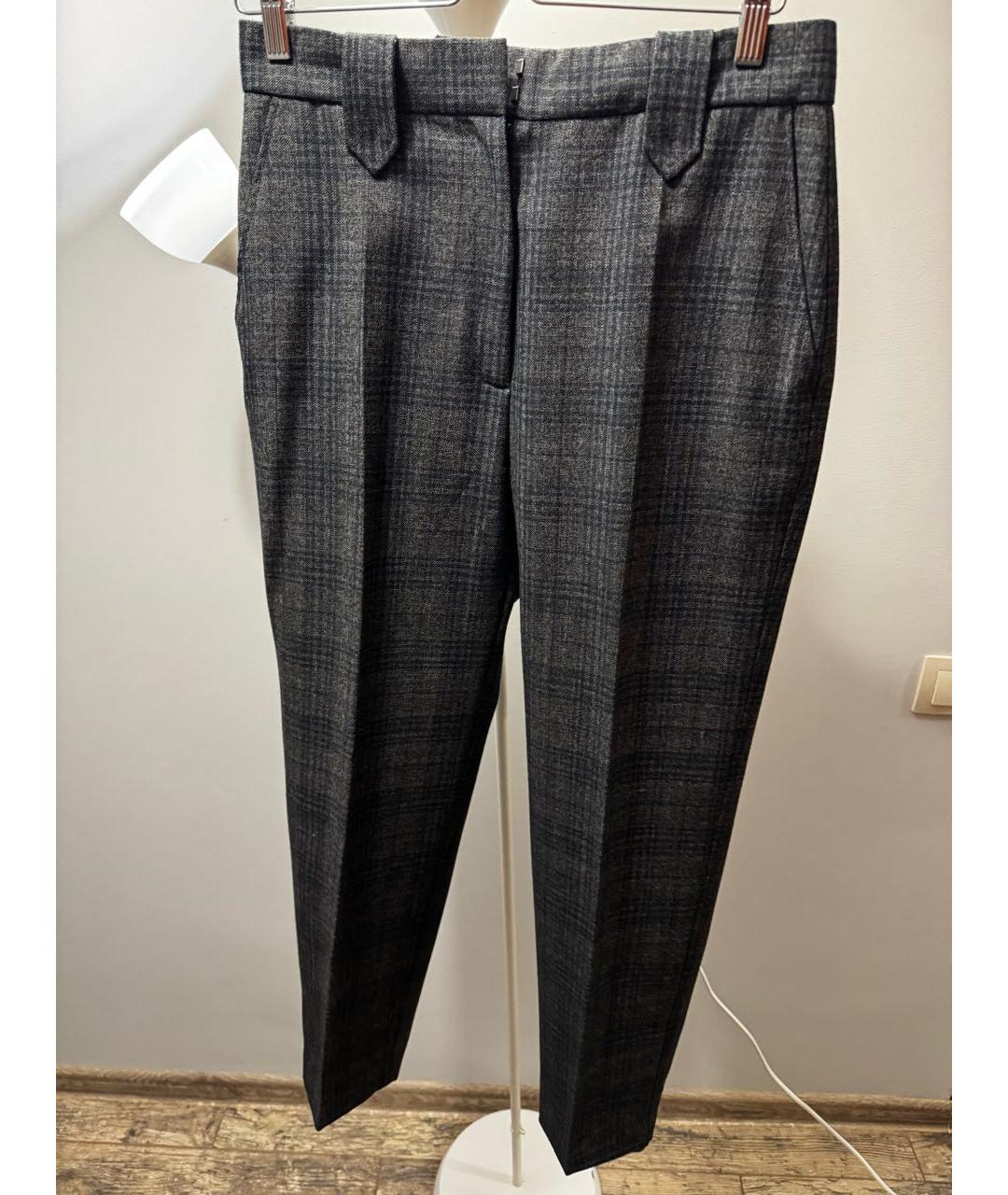 SANDRO Серый шерстяной костюм с брюками, фото 2