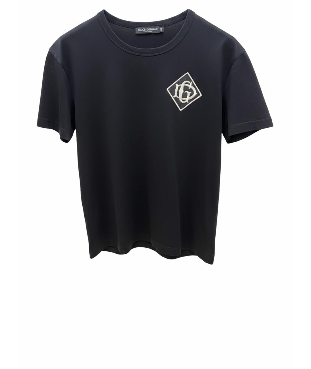 DOLCE&GABBANA Черная хлопковая футболка, фото 1