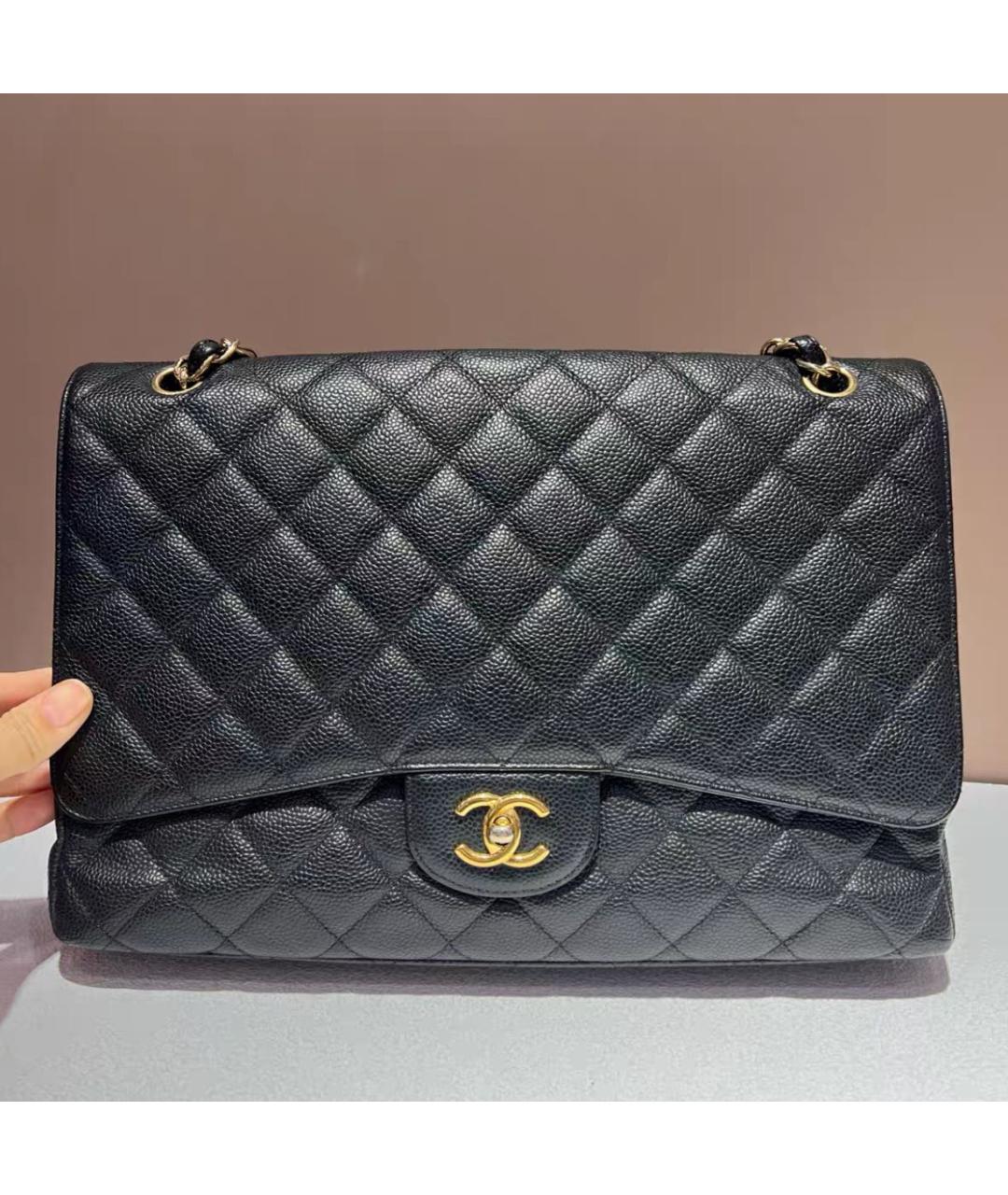 CHANEL Черная кожаная сумка через плечо, фото 4