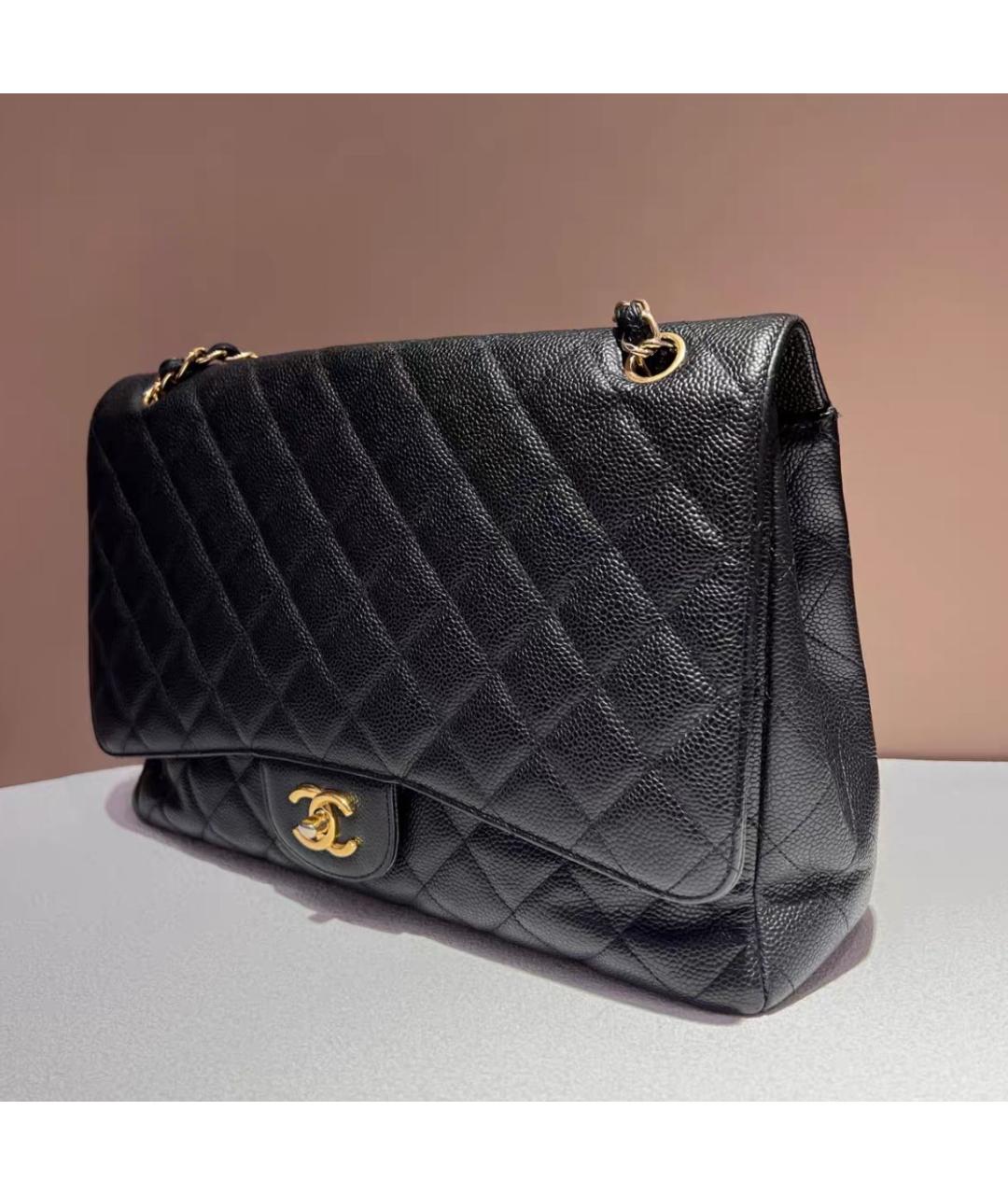 CHANEL Черная кожаная сумка через плечо, фото 5