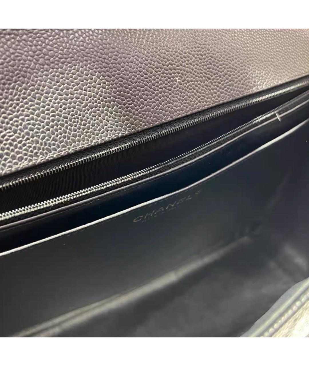 CHANEL Черная кожаная сумка через плечо, фото 8