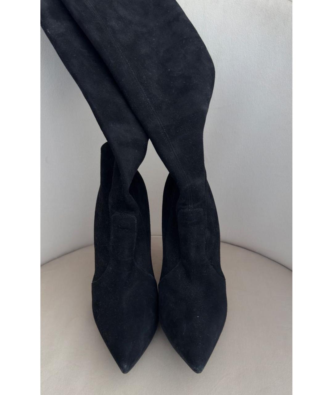 CASADEI Черные замшевые ботфорты, фото 2