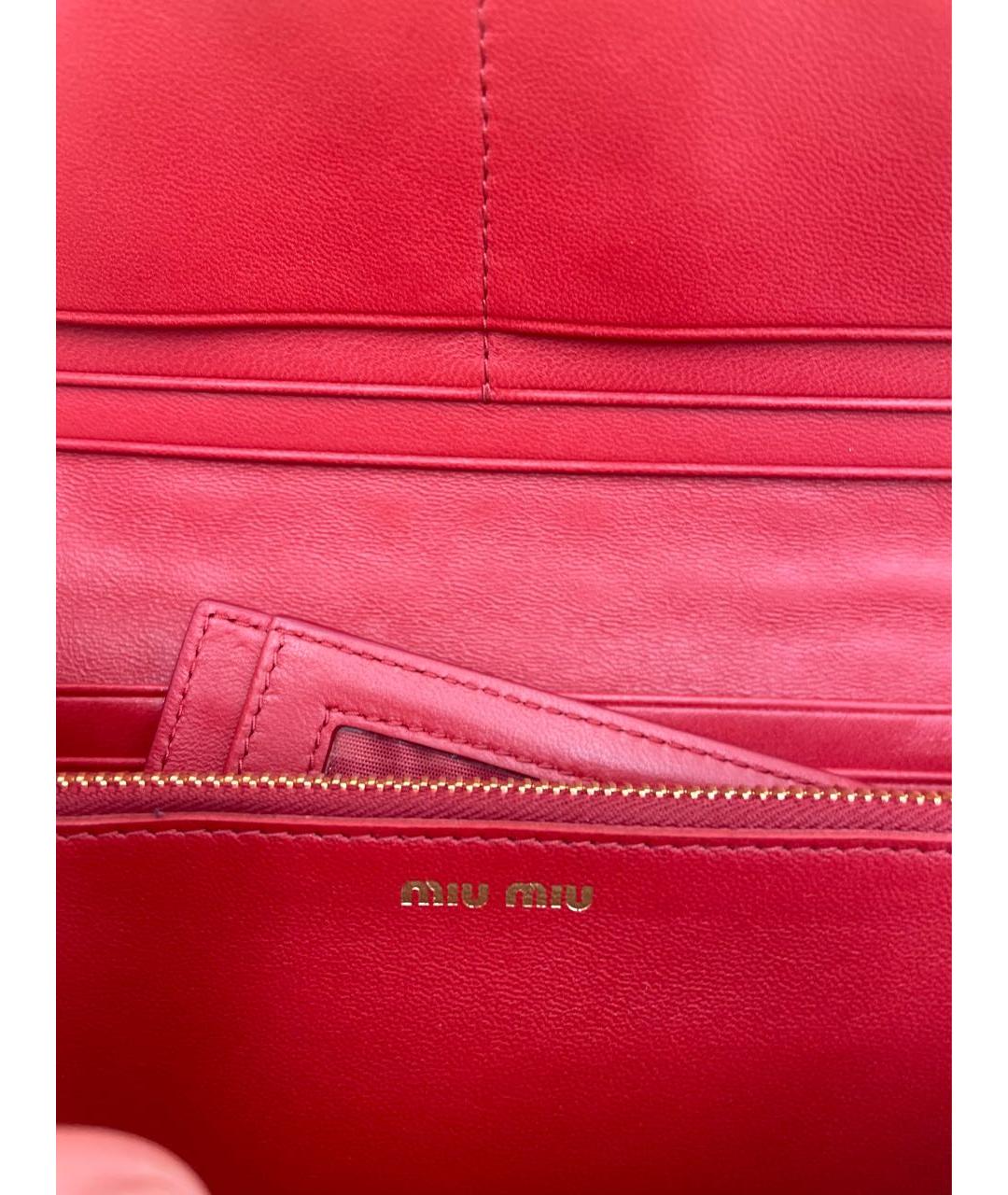MIU MIU Красный кожаный кошелек, фото 8