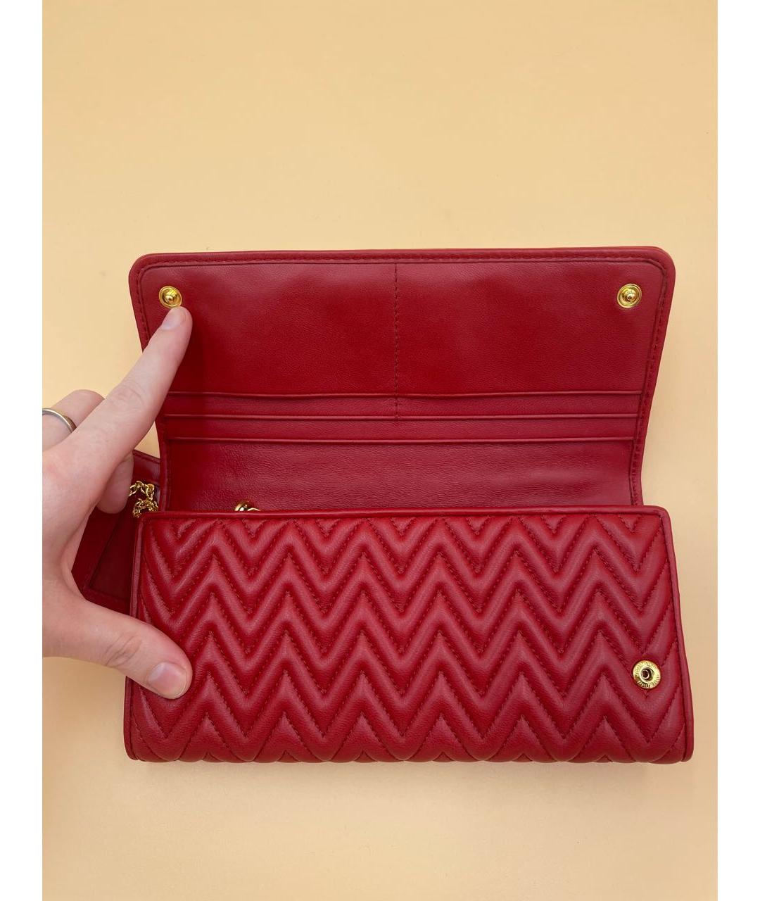 MIU MIU Красный кожаный кошелек, фото 5
