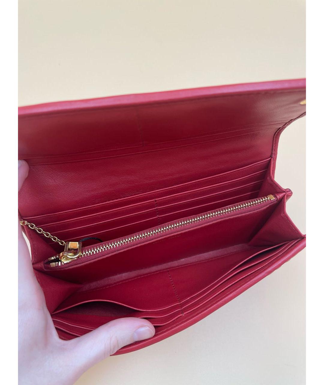 MIU MIU Красный кожаный кошелек, фото 6