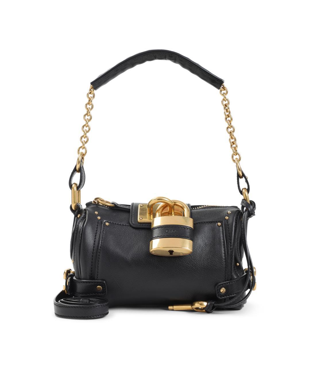 CHLOE Черная кожаная сумка через плечо, фото 1