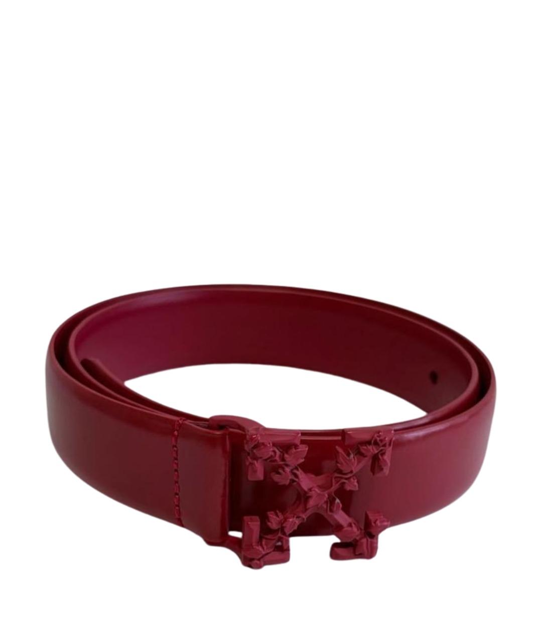 OFF-WHITE Красный кожаный ремень, фото 1