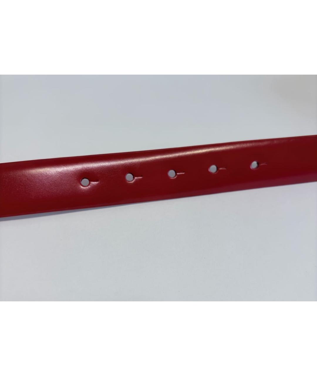 OFF-WHITE Красный кожаный ремень, фото 7