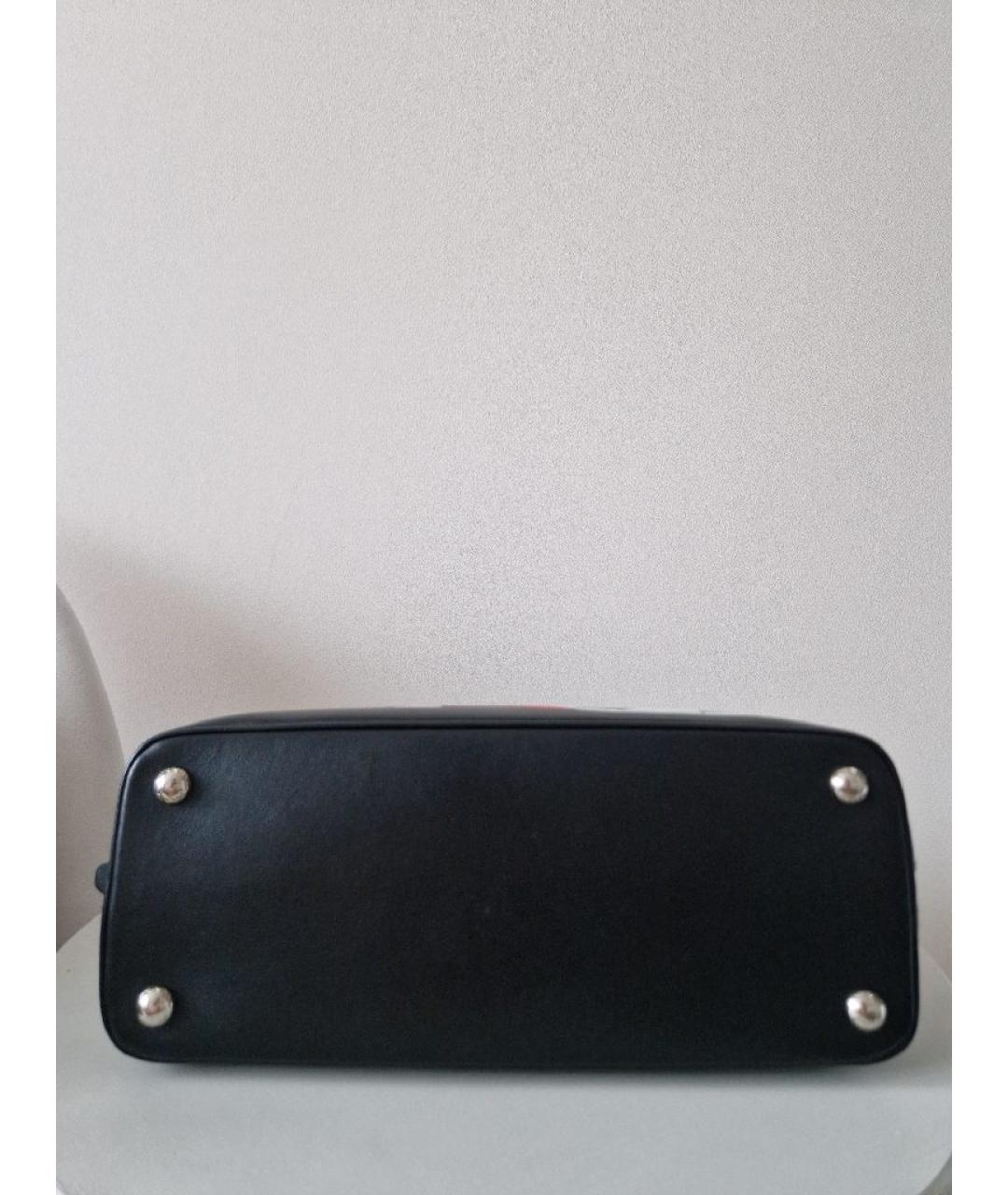 PRADA Черная кожаная сумка с короткими ручками, фото 6