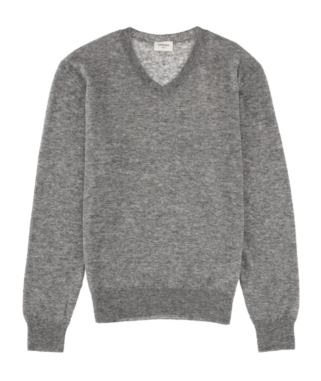 SAINT LAURENT Серый кашемировый джемпер / свитер, фото 1