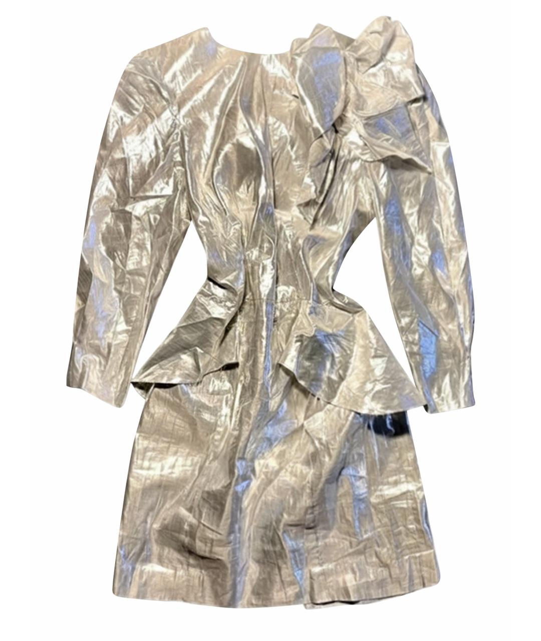 GUCCI Серебряное вечернее платье, фото 1