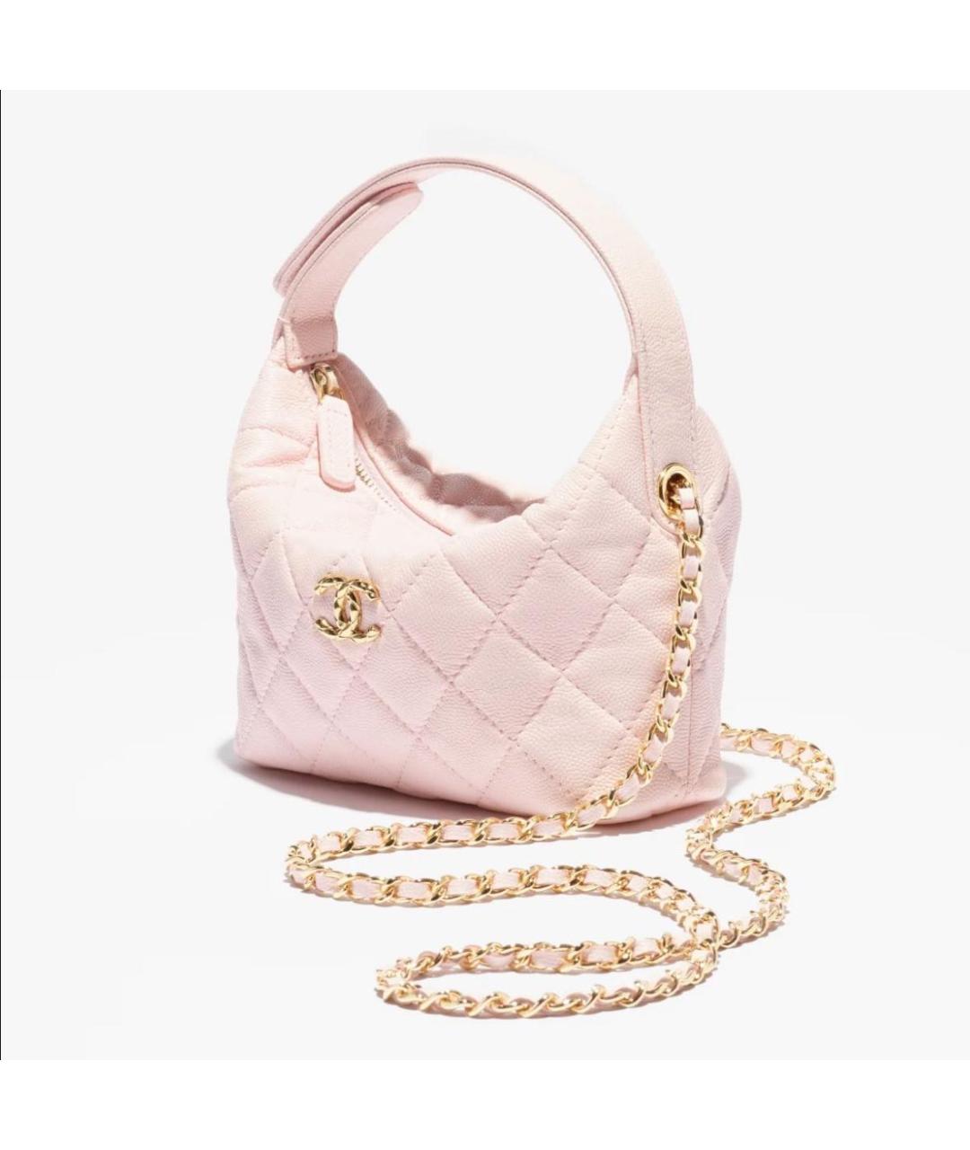 CHANEL Розовая кожаная сумка с короткими ручками, фото 2