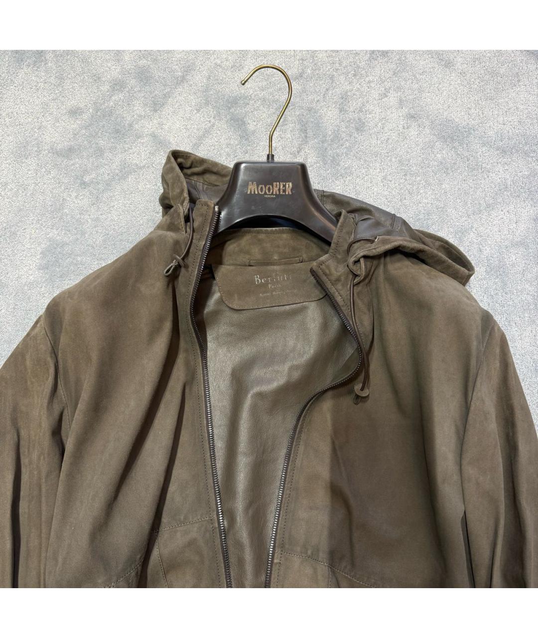 BERLUTI Коричневая кожаная куртка, фото 3