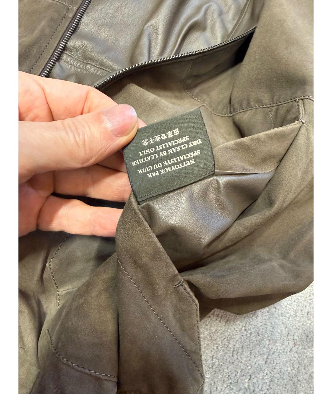 BERLUTI Коричневая кожаная куртка, фото 6