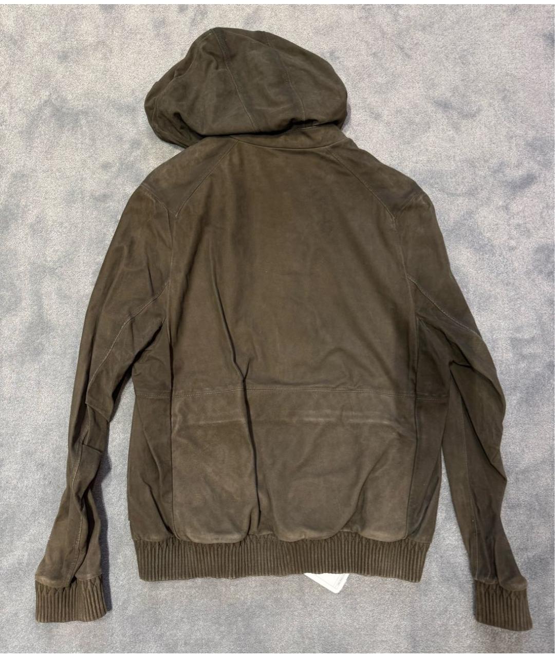 BERLUTI Коричневая кожаная куртка, фото 2