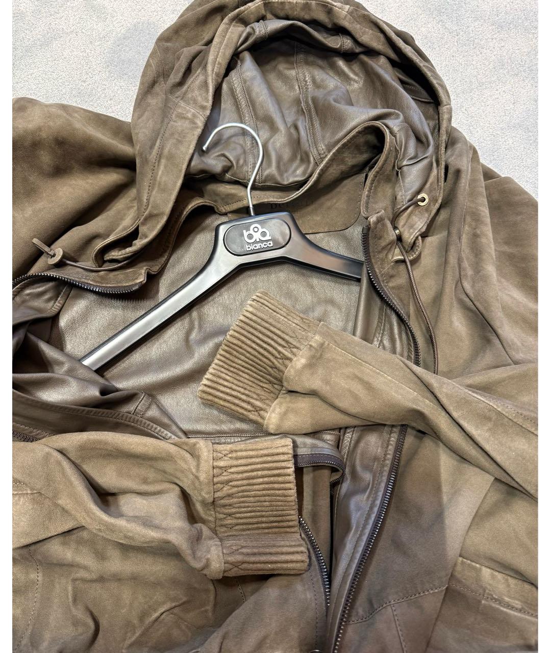 BERLUTI Коричневая кожаная куртка, фото 8