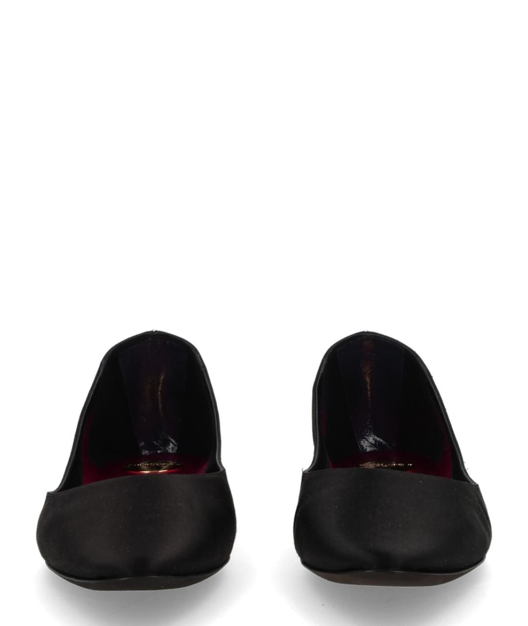 SAINT LAURENT Черные синтетические балетки, фото 4