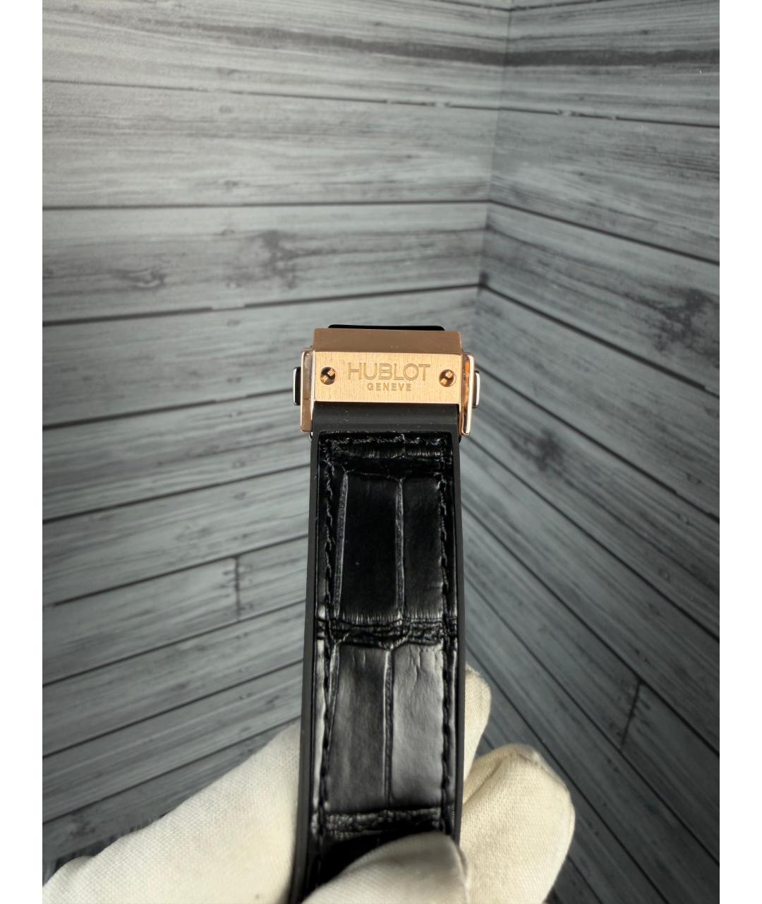 HUBLOT Черные часы из розового золота, фото 9