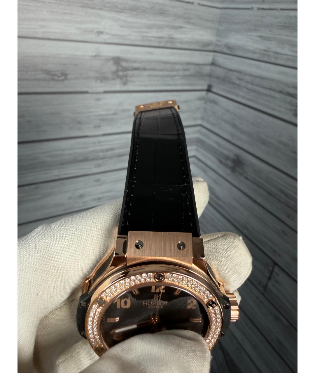 HUBLOT Черные часы из розового золота, фото 8