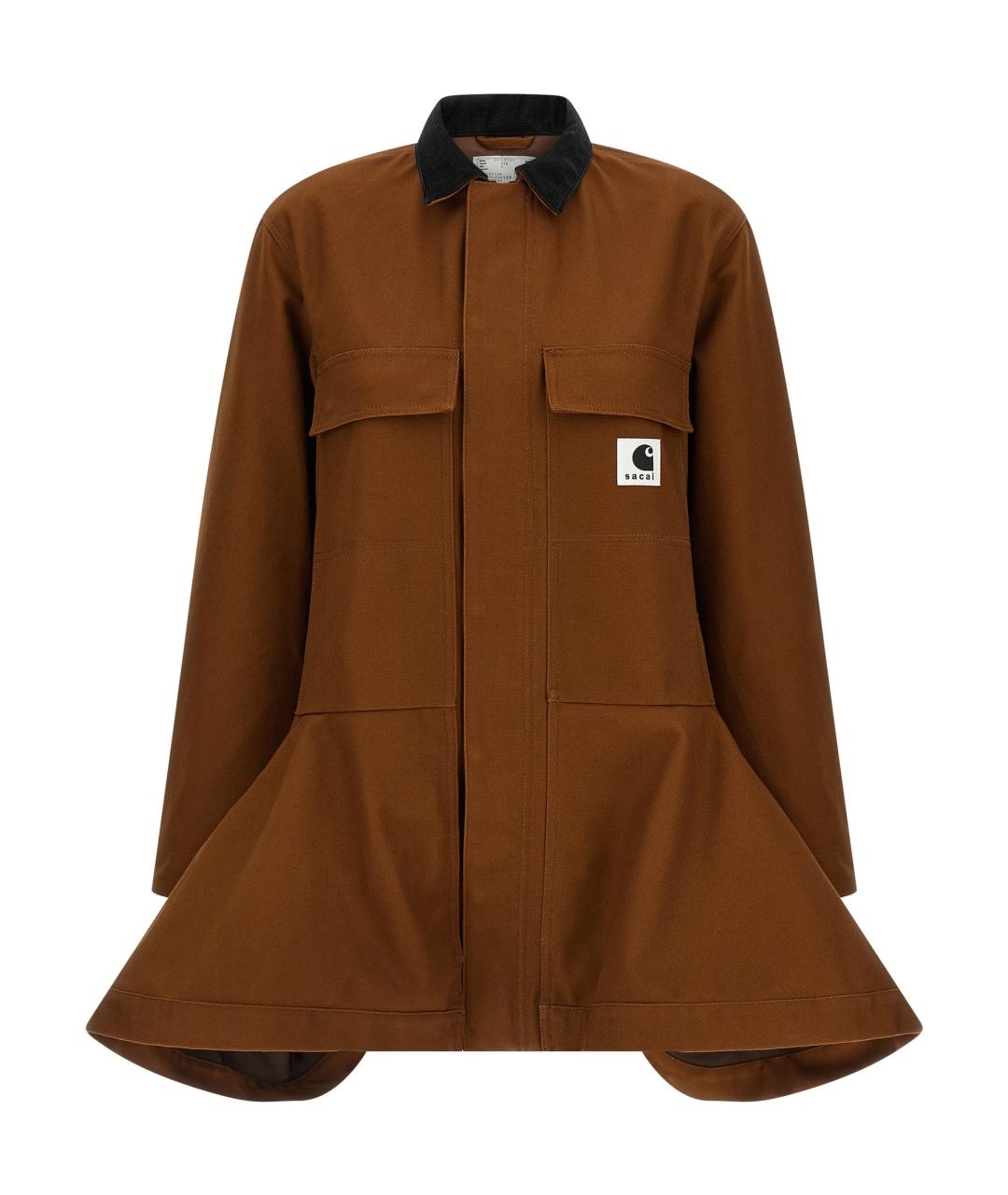 SACAI Коричневая хлопковая куртка, фото 1