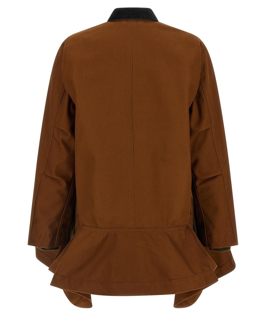 SACAI Коричневая хлопковая куртка, фото 2