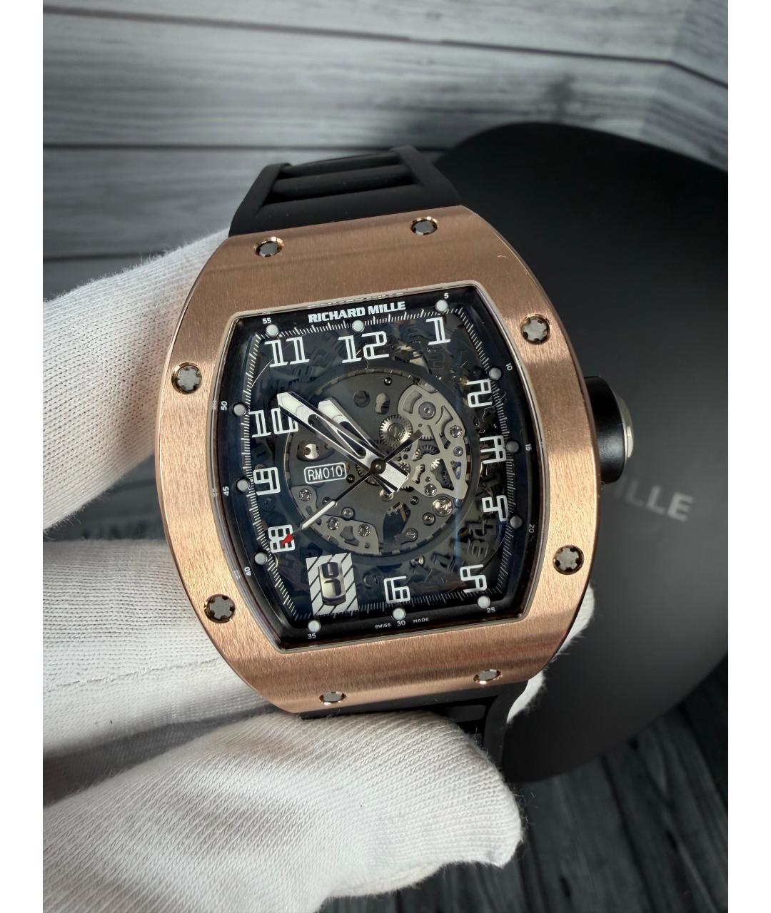 Richard Mille Черные часы из розового золота, фото 3