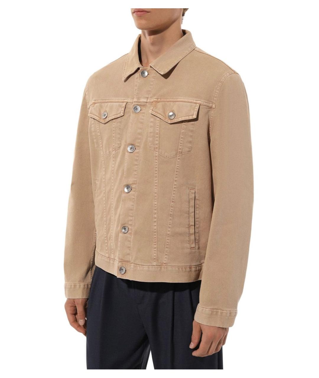 BRUNELLO CUCINELLI Бежевая хлопковая куртка, фото 2