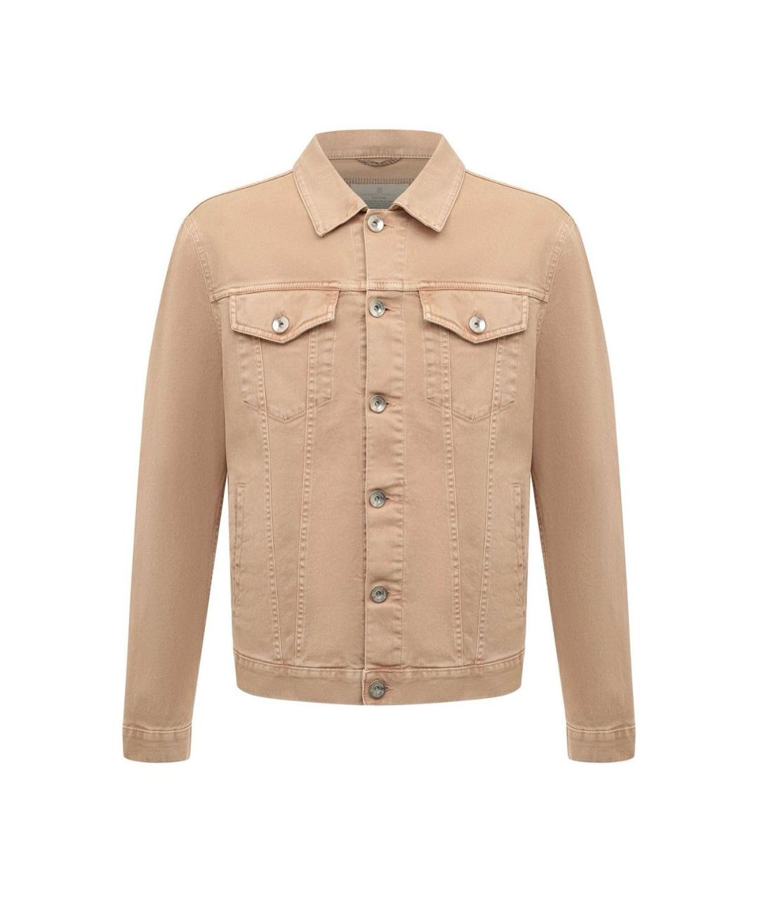 BRUNELLO CUCINELLI Бежевая хлопковая куртка, фото 9