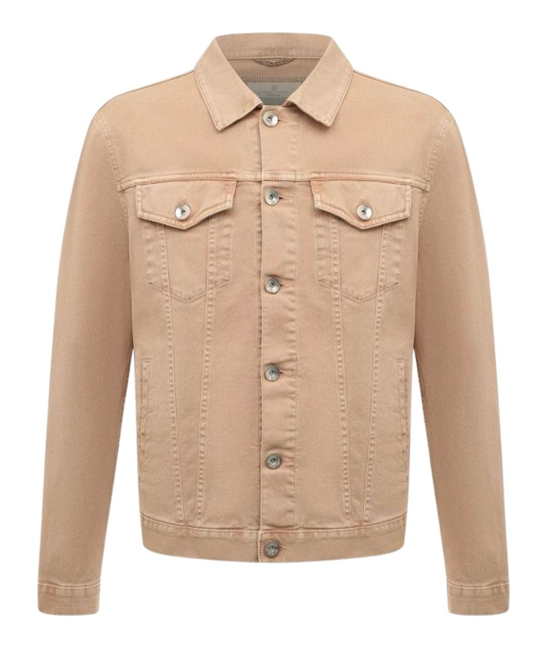 BRUNELLO CUCINELLI Бежевая хлопковая куртка, фото 1