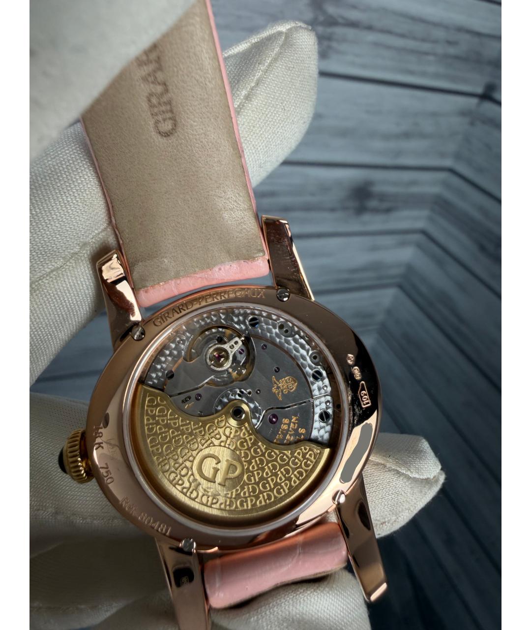 GIRARD PERREGAUX Белые часы из розового золота, фото 9