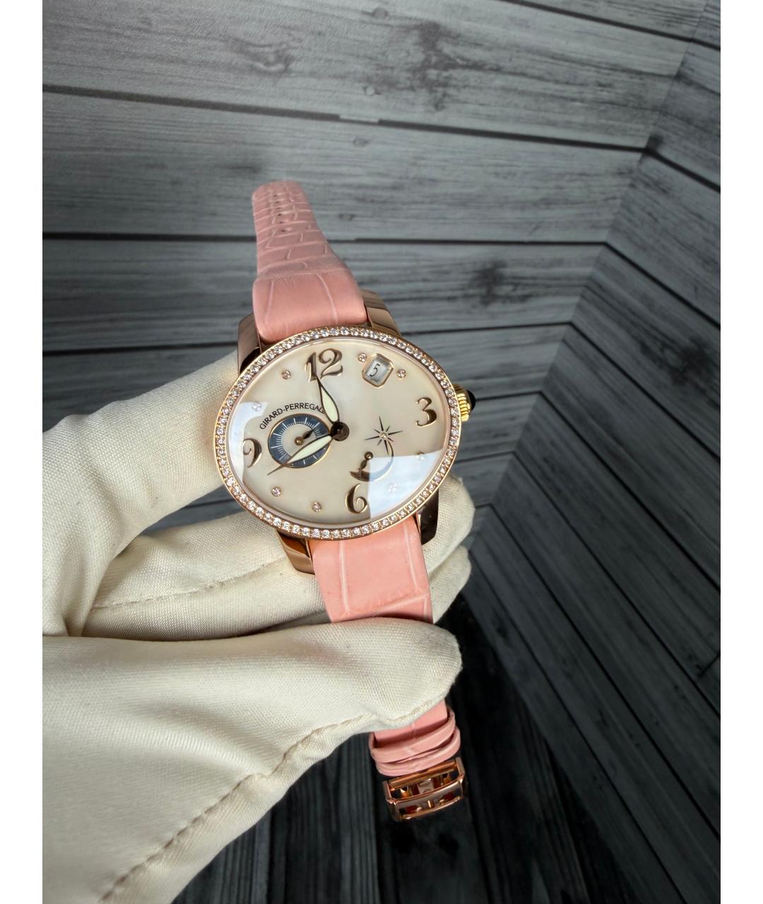 GIRARD PERREGAUX Белые часы из розового золота, фото 3