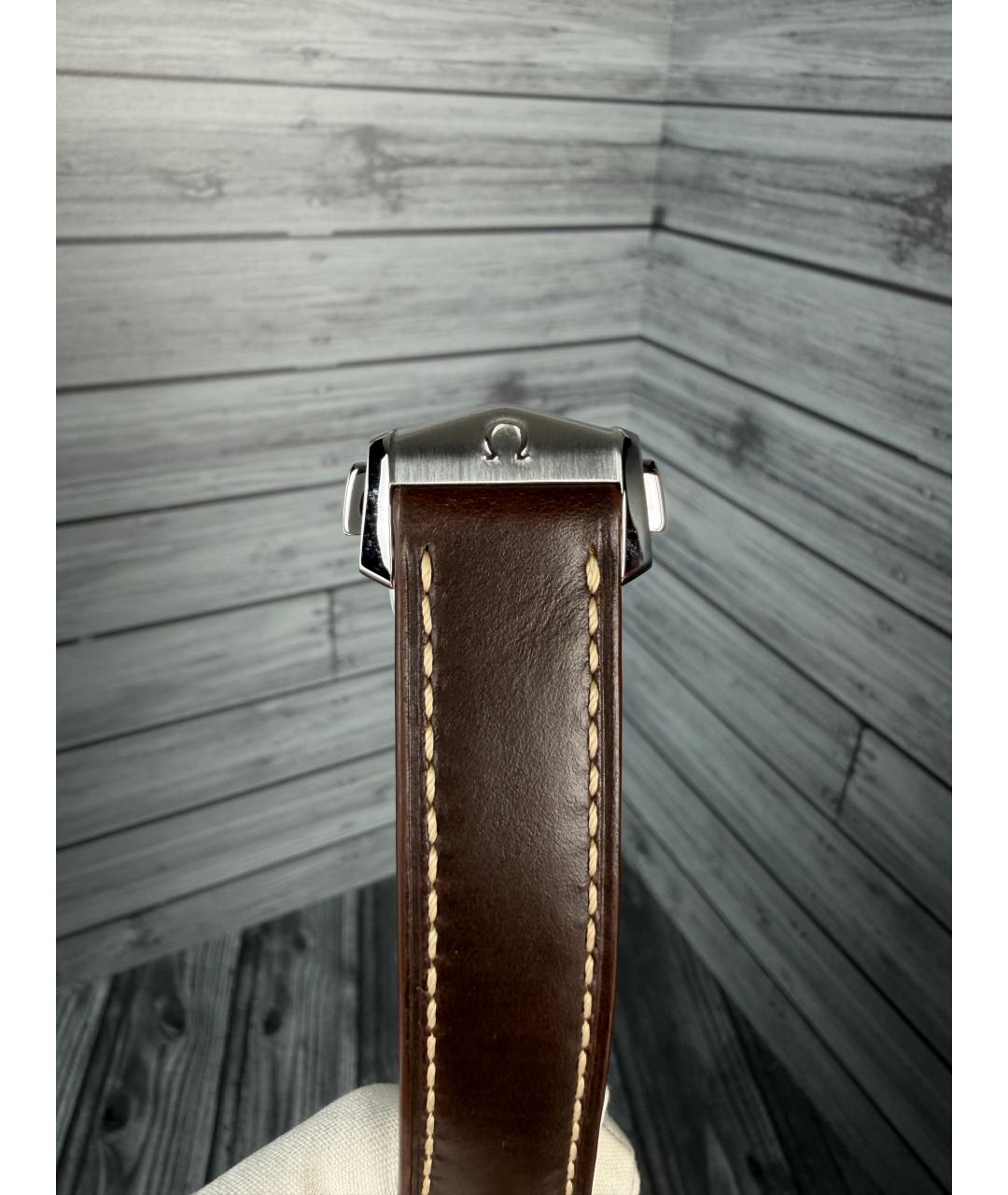 OMEGA Черные часы из розового золота, фото 9