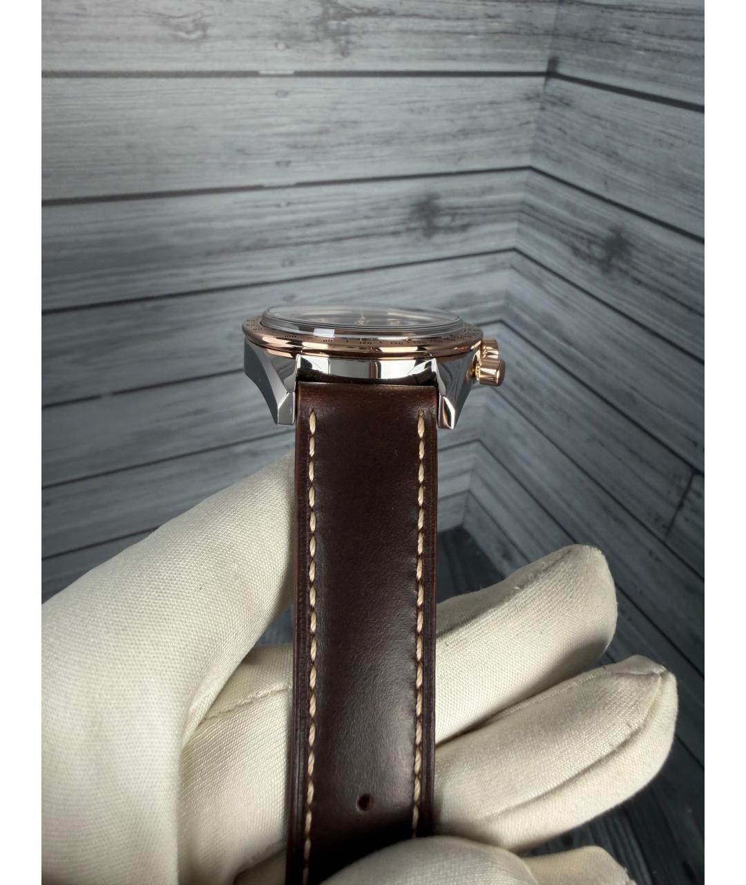 OMEGA Черные часы из розового золота, фото 7