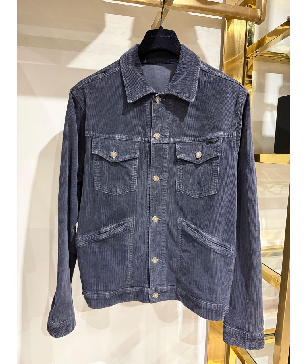 TOM FORD Темно-синяя хлопковая куртка, фото 5