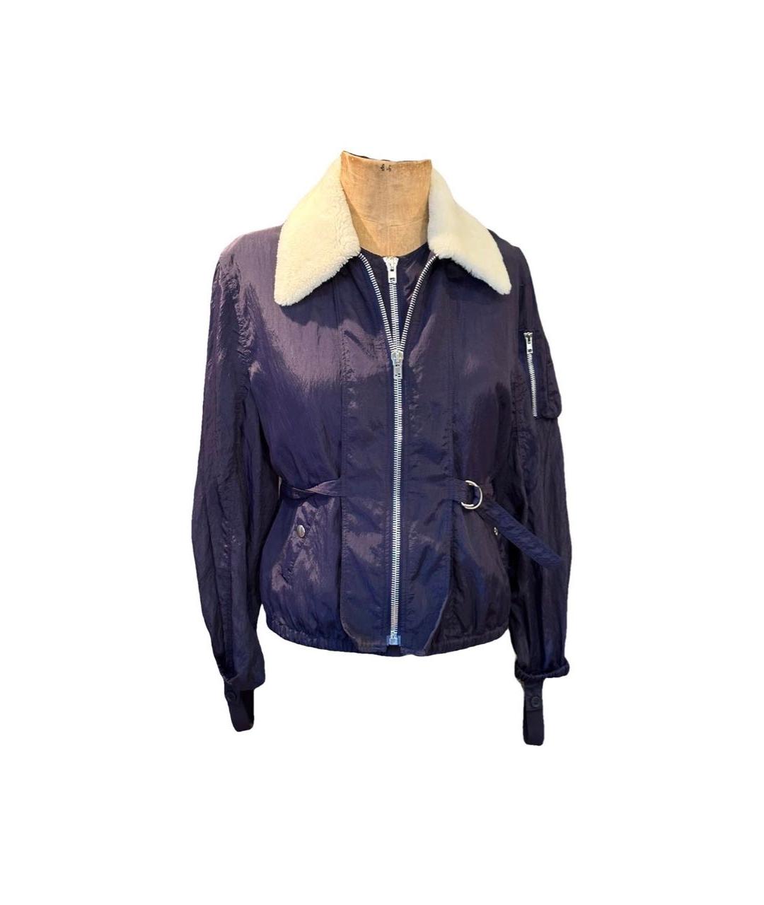 HELMUT LANG Темно-синяя полиэстеровая куртка, фото 7