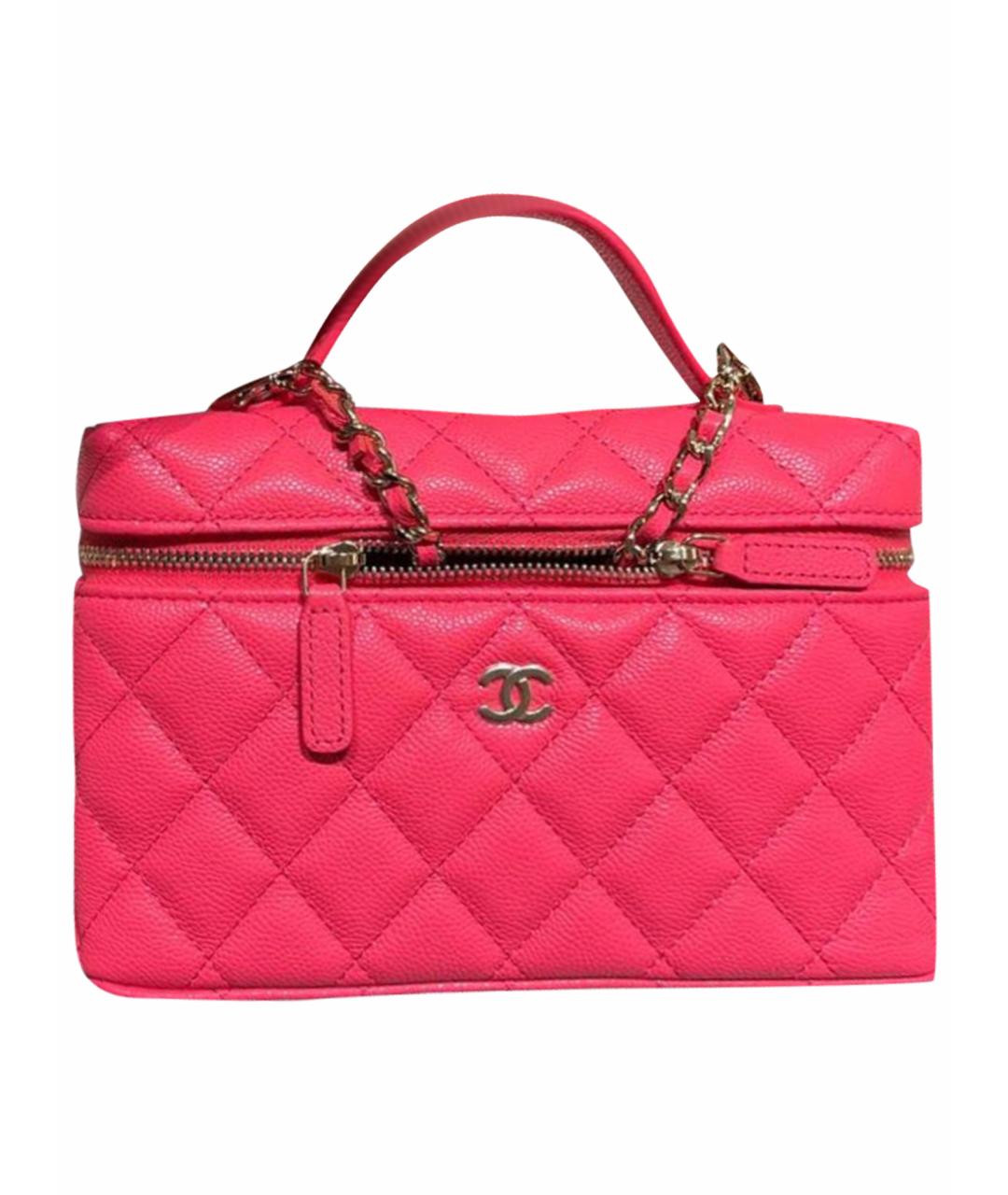 CHANEL Фуксия кожаная сумка через плечо, фото 1