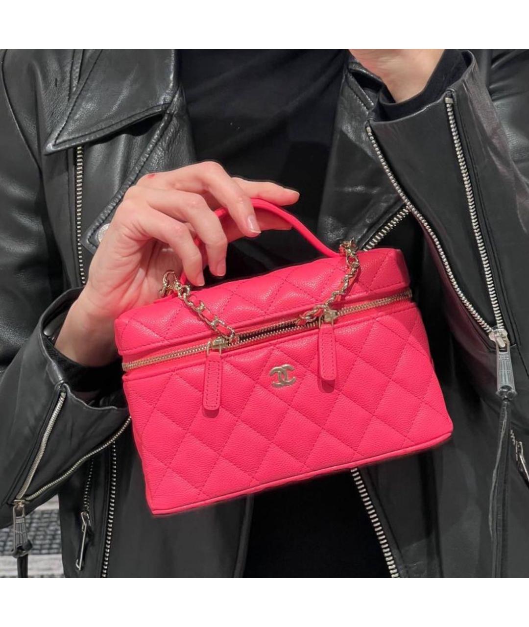 CHANEL Фуксия кожаная сумка через плечо, фото 2