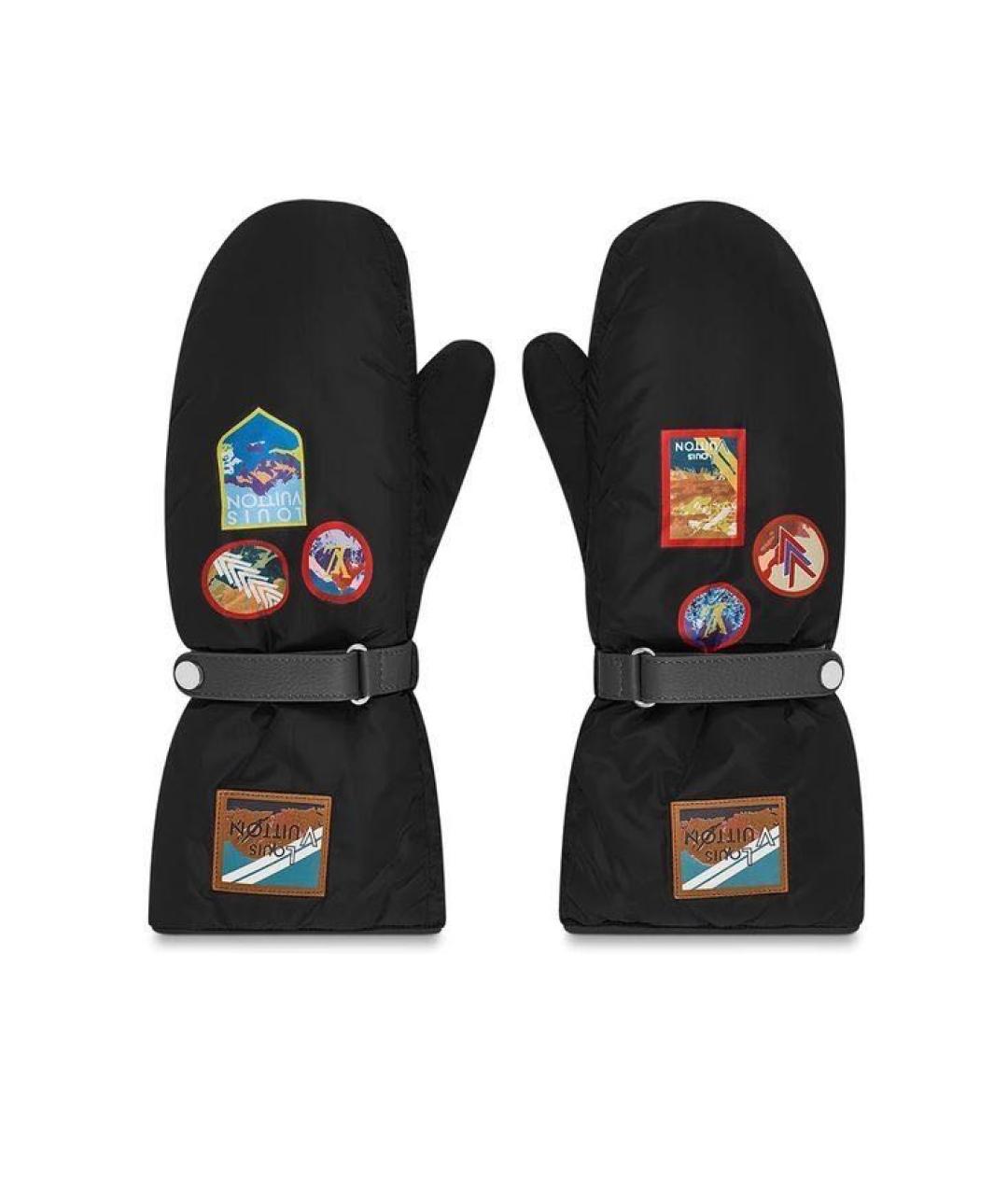 LOUIS VUITTON Черные шерстяные перчатки, фото 4