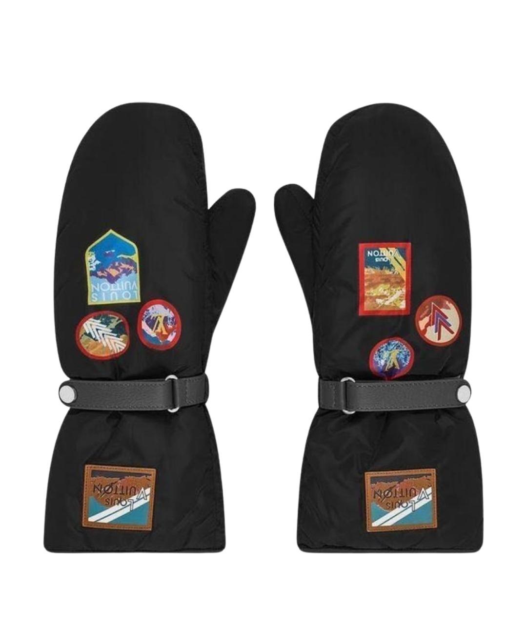 LOUIS VUITTON Черные шерстяные перчатки, фото 1