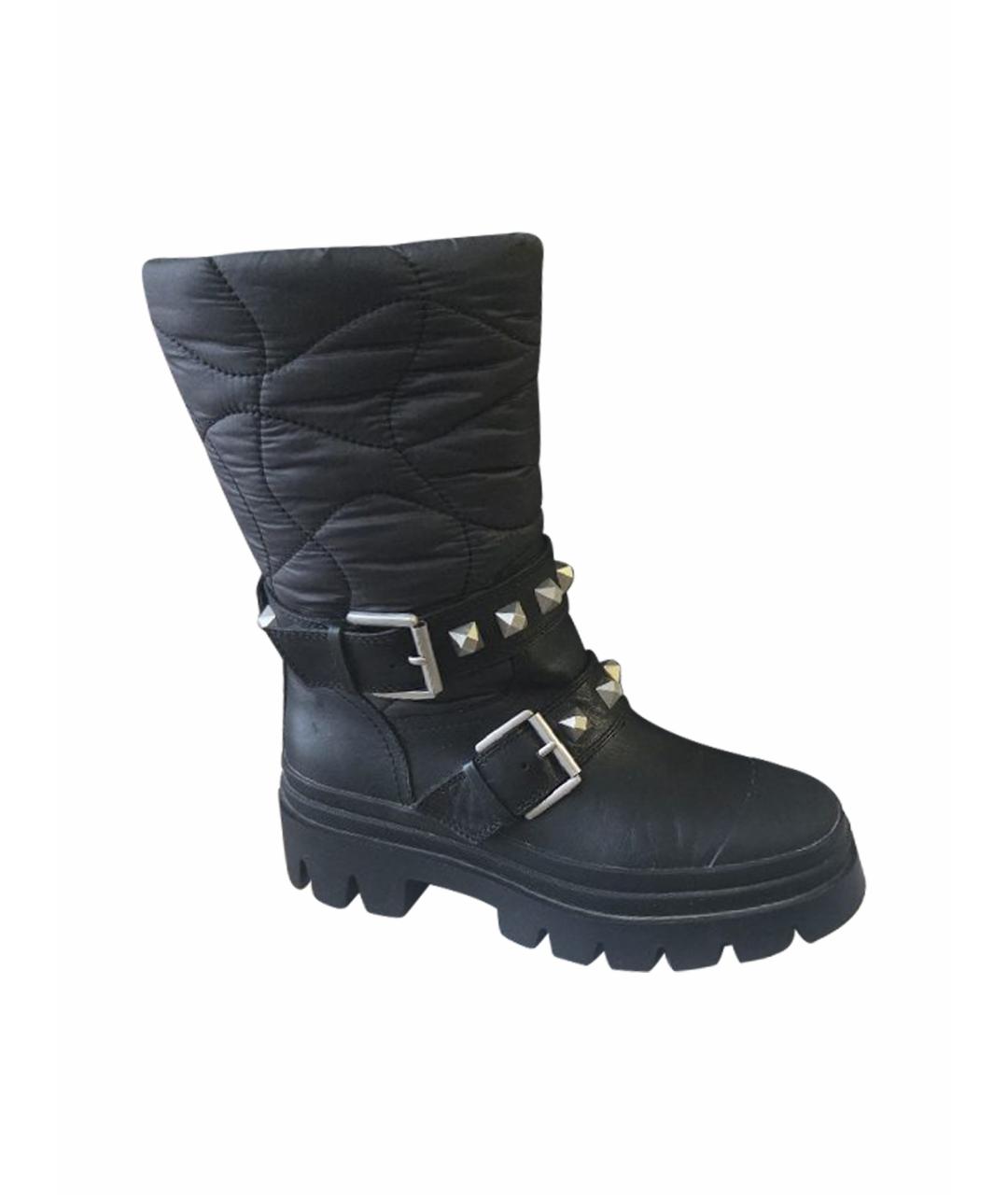 ASH Черные текстильные сапоги, фото 1