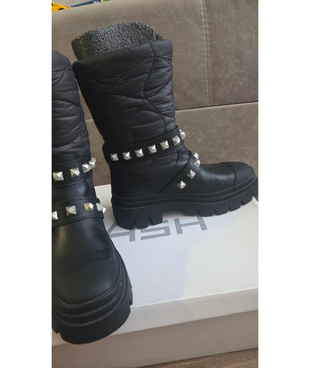 ASH Черные текстильные сапоги, фото 8