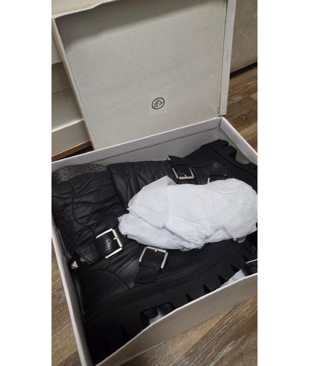 ASH Черные текстильные сапоги, фото 4