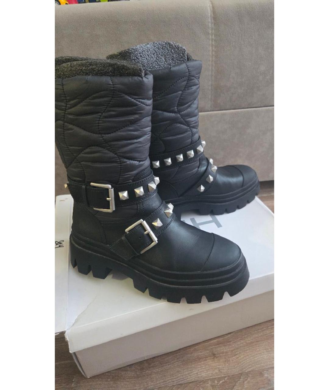 ASH Черные текстильные сапоги, фото 7