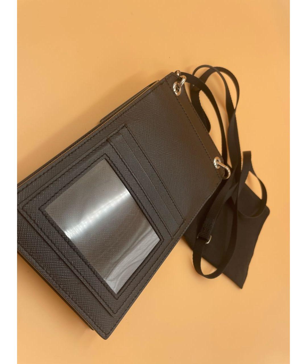 PRADA Черная кожаная сумка через плечо, фото 3