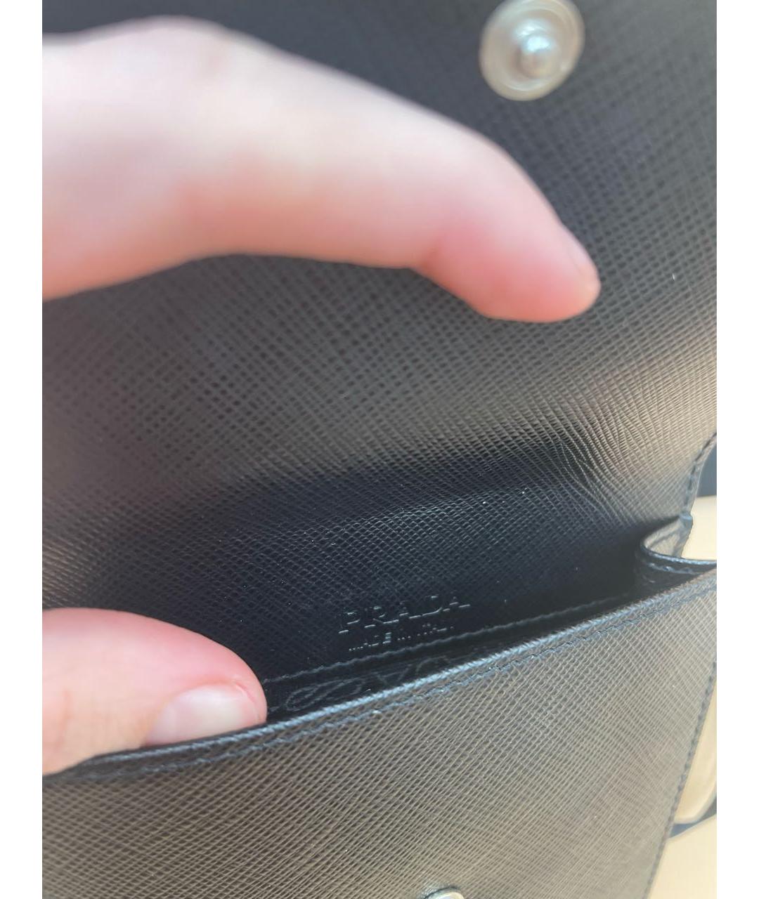 PRADA Черная кожаная сумка через плечо, фото 6